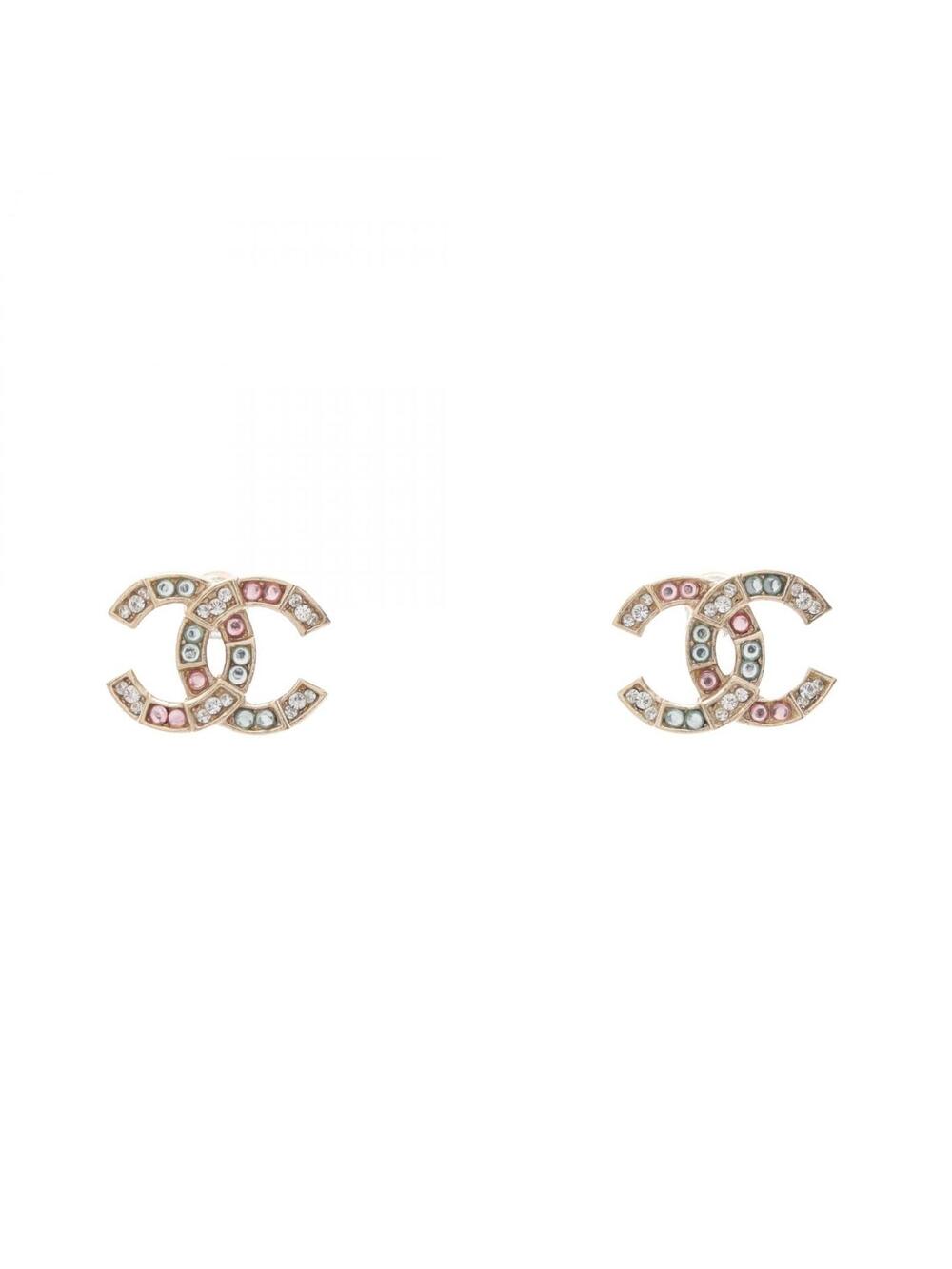 Chanel C20A Coco Mark Pierced Earrings #377103C10B